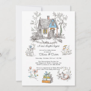 Invitación Ducha de Bebé Bosque de Hongos Cuentacuentos