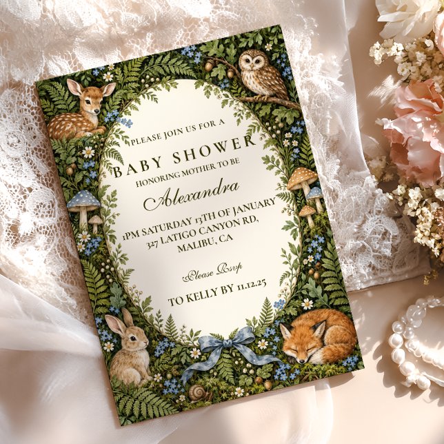 Invitación Ducha de Bebé Bosque Encantado (Subido por el creador)