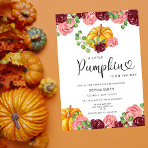 Ducha de bebé burgundy de pequeña calabaza
