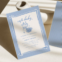Ducha de Bebé Café | Baby Blue Stripe está en cami