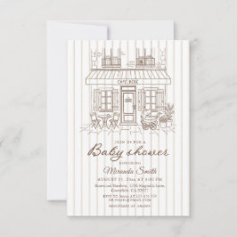 Invitación Ducha de Bebé Café Bebe