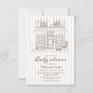 Invitación Ducha de Bebé Café Bebe