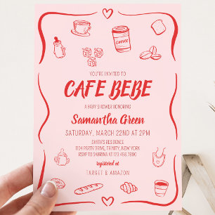 Invitación Ducha de Bebé Cafe Bebe