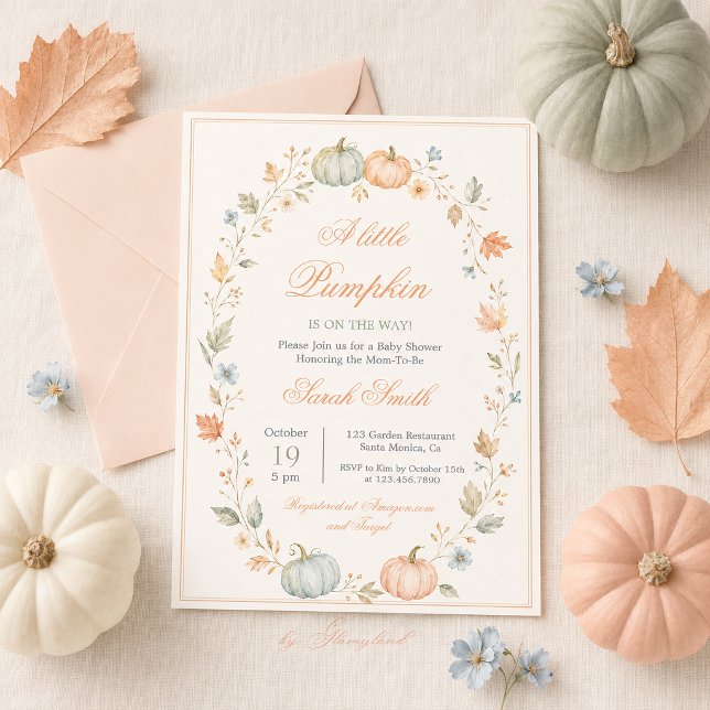 Invitación Ducha de Bebé Calabacita (Subido por el creador)