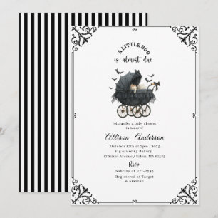 Invitación Ducha de bebé Calabaza de Halloween Little Boo
