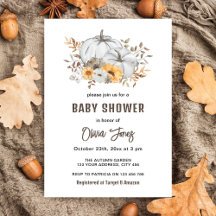 Ducha de Bebé Calabazas de Otoño