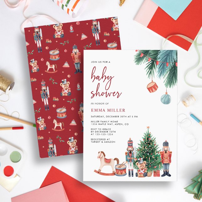 Invitación Ducha de bebé Cascanueces (Nutcracker Baby Shower Invitation
)