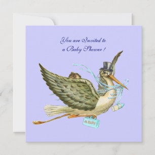 INVITACIÓN DUCHA DE BEBÉ CIGÜEÑA