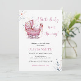 Invitación Ducha de Bebé con Cochecito