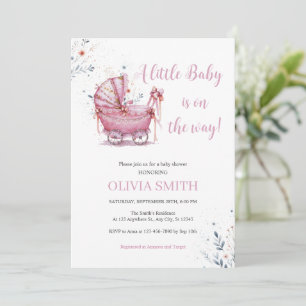 Invitación Ducha de Bebé con Cochecito