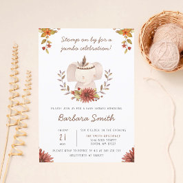 Invitación Ducha de Bebé con Estilo Boho Escrito a Mano con E