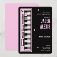 Ducha de bebé con música de teclado para piano