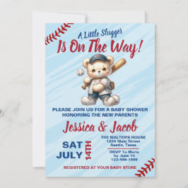 Invitación Ducha de bebé con tema de béisbol