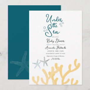 Invitación Ducha de bebé con tema de océano Bajo el Mar