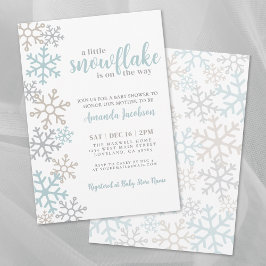 Invitación Ducha de Bebé Copo de Nieve Pequeño