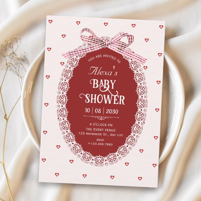 Invitación ducha de bebé coqueta (Subido por el creador)
