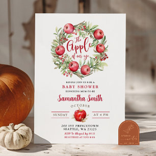 Invitación Ducha de bebé Corona de Manzana