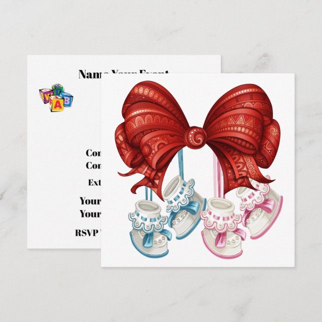 Invitación Ducha de bebé corregida (Anverso / Reverso)