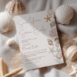 Invitación Ducha de Bebé Costera Te Veré Pronto