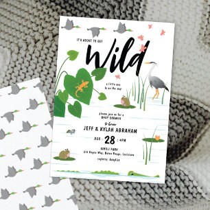 Invitación Ducha de Bebé Criaturas Salvajes del Pantano