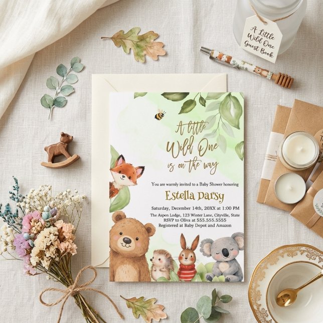 Invitación Ducha de Bebé de Animales del Bosque (Subido por el creador)
