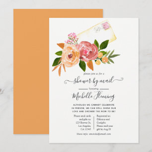 Invitación Ducha de bebé de aquarela de flores silvestres de 