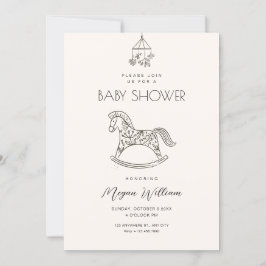 Invitación Ducha de bebé de arte de caballo de roca