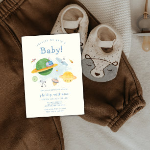 Invitación Ducha de bebé de astronauta de nave espacial del e