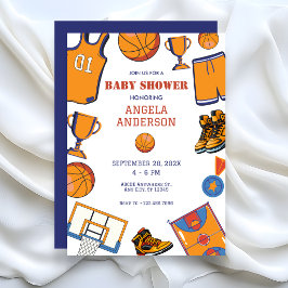 Invitación ducha de bebé de baloncesto