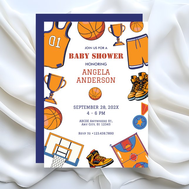 Invitación ducha de bebé de baloncesto (Subido por el creador)
