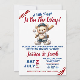 Invitación Ducha de bebé de béisbol