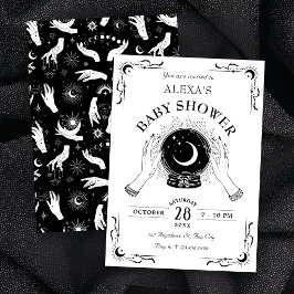 Invitación Ducha de bebé de bola de cristal de luna de magia 