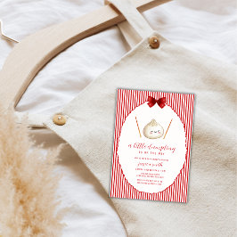 Invitación Ducha de bebé de bollo asiático de arco moderno ro