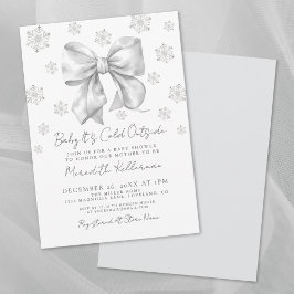 Invitación Ducha de Bebé de Bow Winter