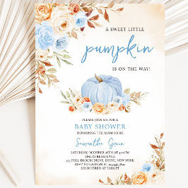 Invitación Ducha de bebé de calabacita azul