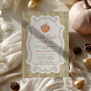 Invitación Ducha de bebé de calabacita caprichosa