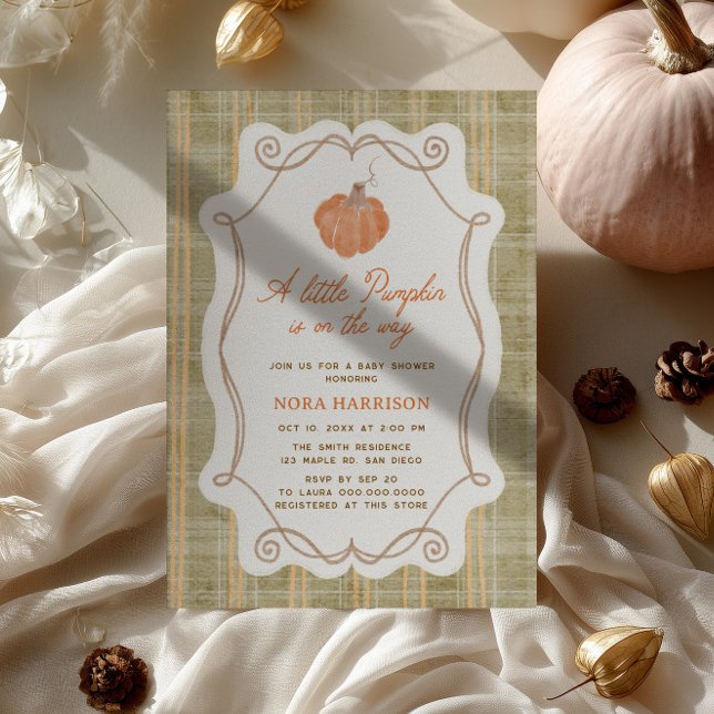 Invitación Ducha de bebé de calabacita caprichosa (Subido por el creador)