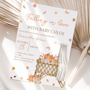 Invitación Ducha de bebé de calabaza al enamorarse