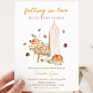 Invitación Ducha de Bebé de Calabaza 'Enamorándose'