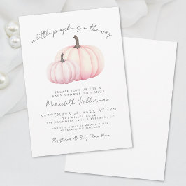 Invitación Ducha de bebé de calabaza rosa