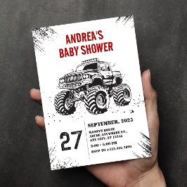 Invitación Ducha de bebé de carretera gigante