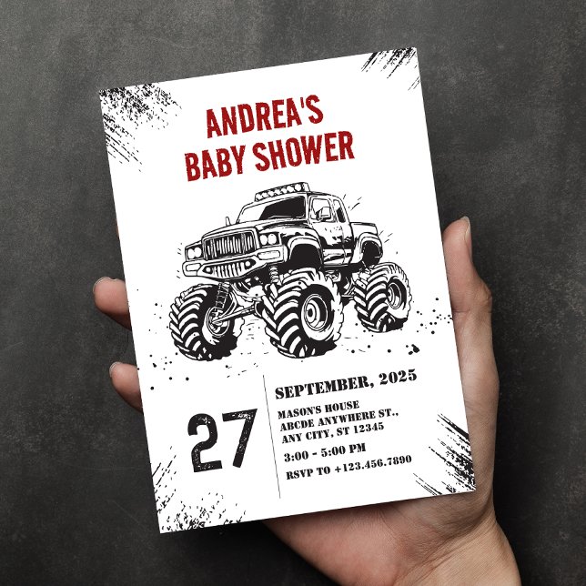 Invitación Ducha de bebé de carretera gigante (Subido por el creador)