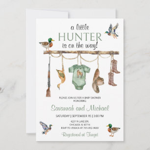 Invitación Ducha de Bebé de Caza de Patos