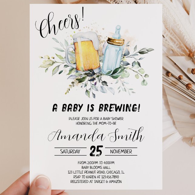 Invitación Ducha de Bebé de Cerveza y Biberón (Subido por el creador)