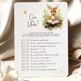 Invitación Ducha de Bebé de Ciervo ¿Por encima o por debajo?