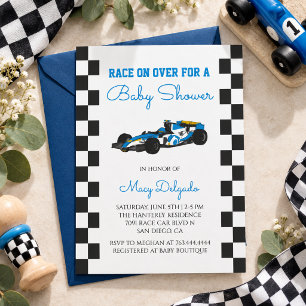 Invitación Ducha de Bebé de Coche de Carreras