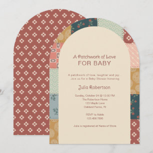 Invitación Ducha de bebé de colcha vintage