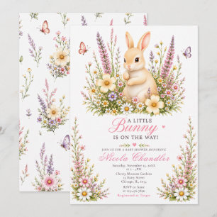 Invitación Ducha de Bebé de Conejito Bebé