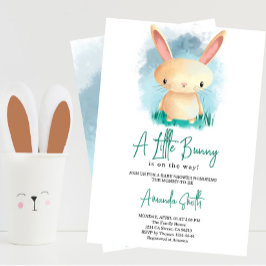 Invitación Ducha de bebé de conejito lindo