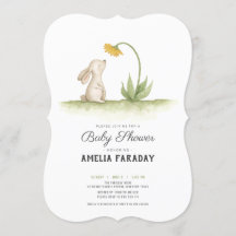 Ducha de bebé de conejo de conejo dulce